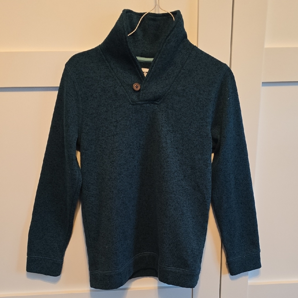 Sonoma Kids Teal Sweatshirt with Button Collar